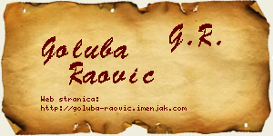 Goluba Raović vizit kartica